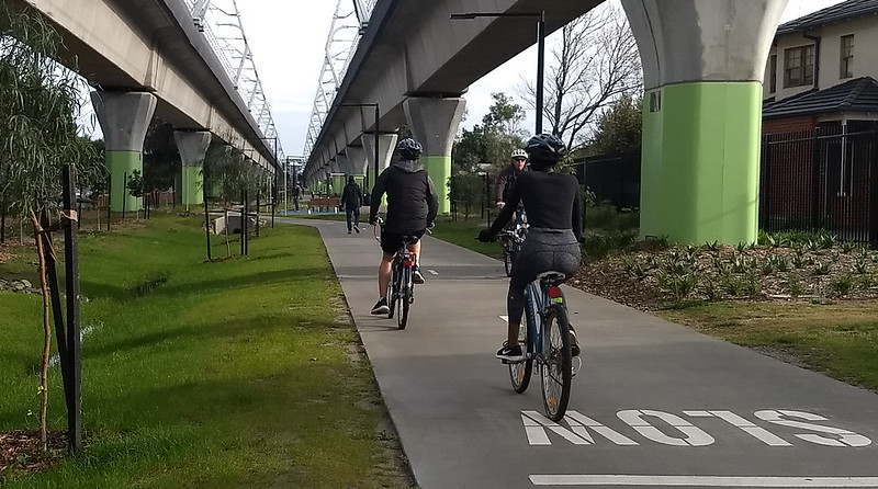 Underneath the skyrail, near Murrumbeena looking towards Carnegie