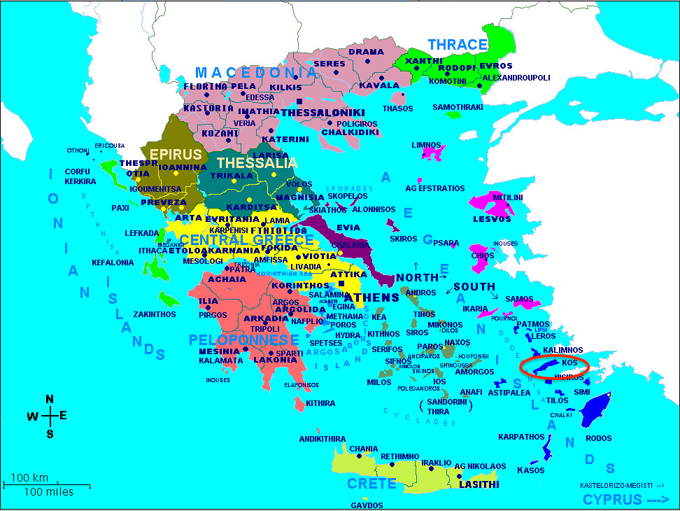 Greece KOS MAP