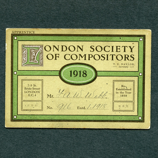 1918 LONDON SOCIETY OF COMPOSITORS