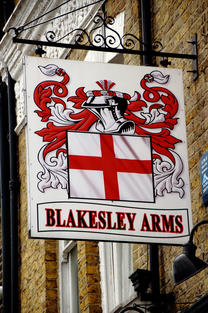 Pub sign for the Blakesley Arms, Manor Park.