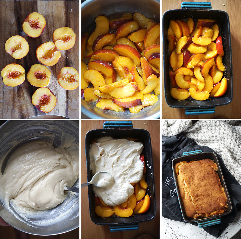 How to make a gluten free peach cobbler