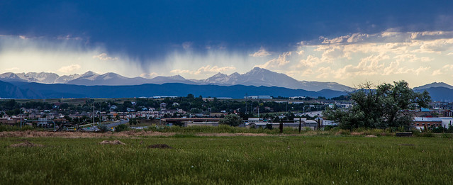 Longs Peak and the Front Range from Hyland Ponds Open Space