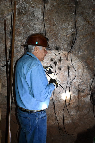Demonstration of setting dynamite inside Queen Mine Tour. From History Comes Alive in Cochise County, Arizona