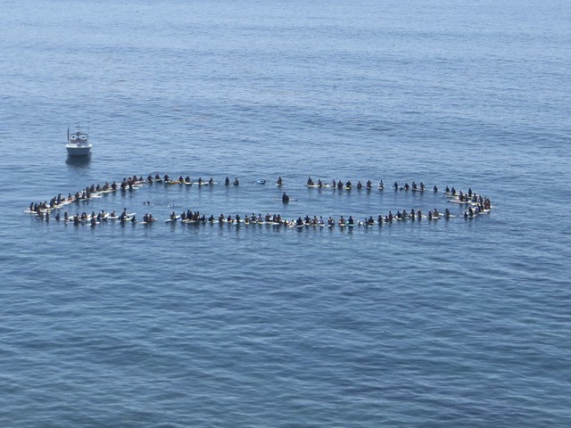 the Cal Porter paddle out