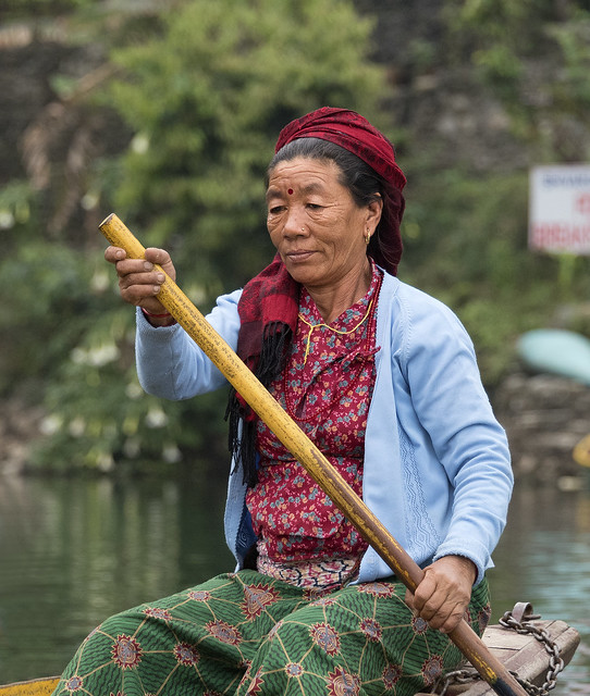 Canoeing on Phewa Tal - Pokhara Nepal