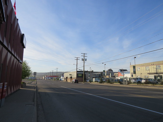 1 Ave, looking southeast on very nice morning in Prince George