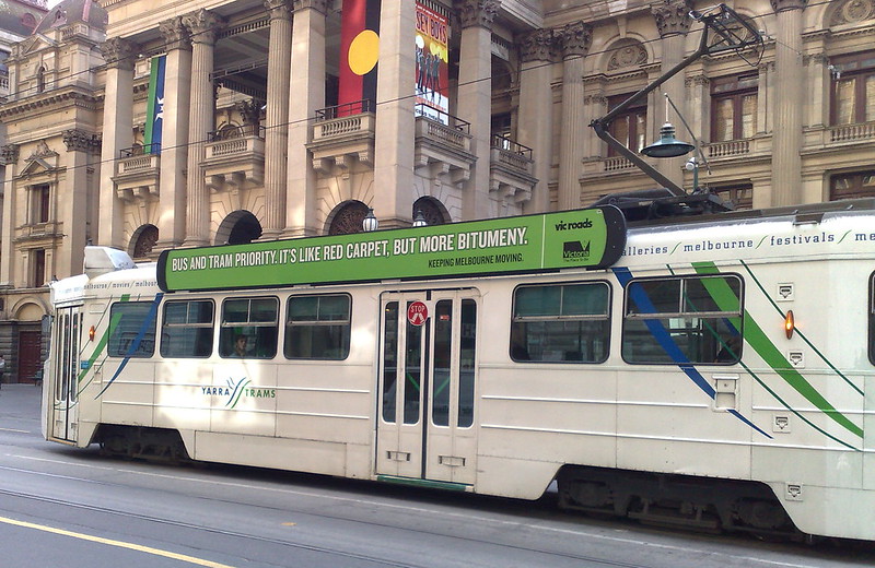 Advertising for bus and tram priority, July 2009