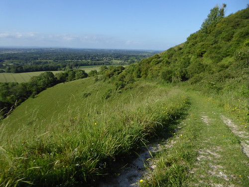 The climb up onto the downs Pulborough to Amberley walk