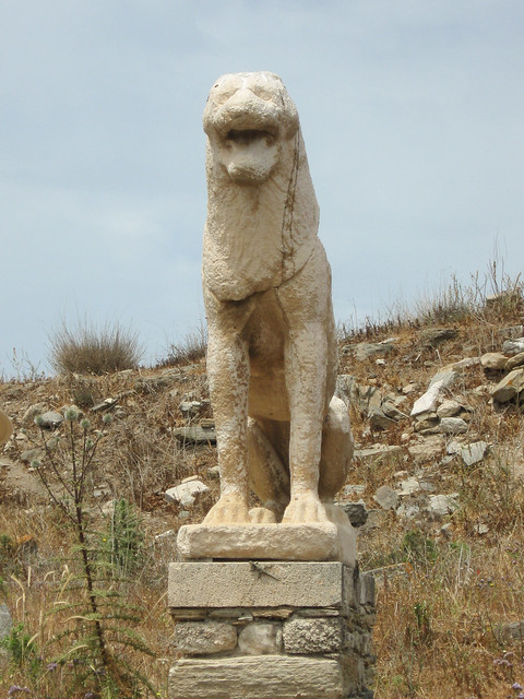 Lion sculpture at Delos.