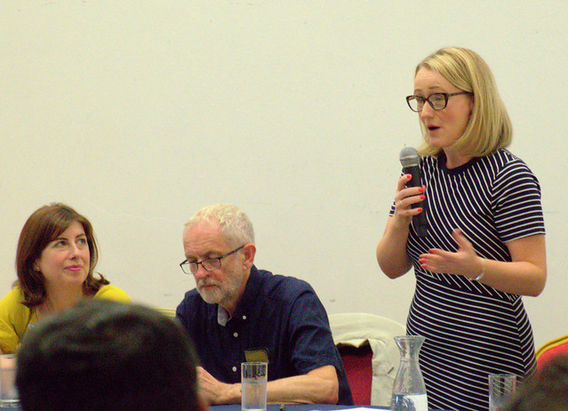 Rebecca Long-Bailey at Jeremy Corbyn rally in Manchester