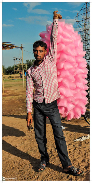 Cotton candy seller