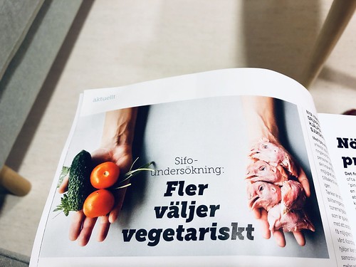 Powerful illustration of ’More people in Sweden are choosing vegetarian options’, July 2019