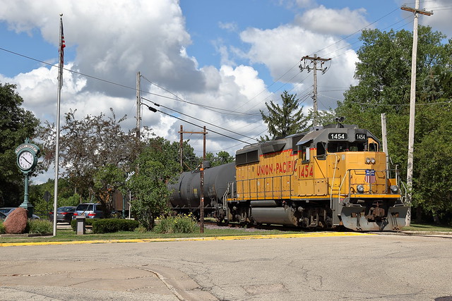 UP 1454 in Cherry Valley, Illinois on July 31, 2019.