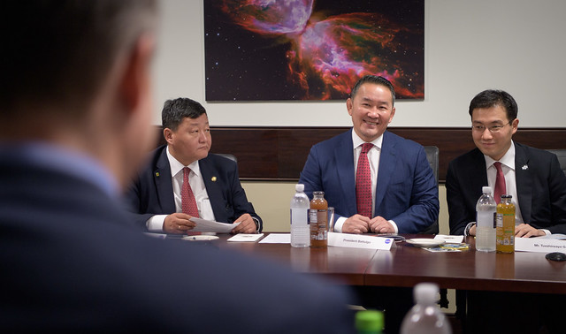 Administrator Bridenstine Meets Mongolian President Battulga (NHQ201908010027)