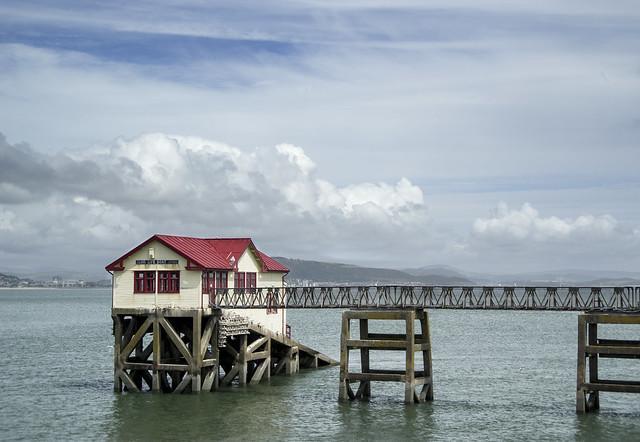 The old lifeboat station on the Mumble pier.