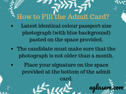 Latest identical colour passport size photograph (with blue background) pasted on the space provided. The candidate must make sure that the photograph is not older than on month. Place your signature on the space pro-min