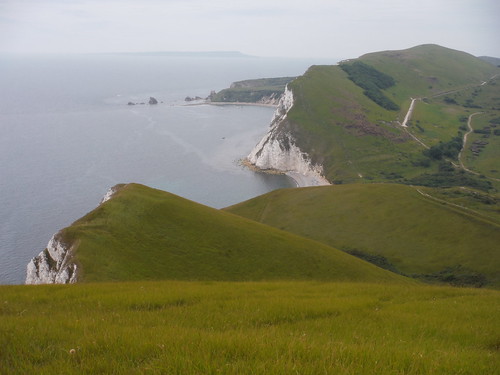 Backview from Rings Hill/Flower's Barrow Hillfort SWC Walk 54 - Lulworth Cove Circular (via Tyneham and Durdle Door)
