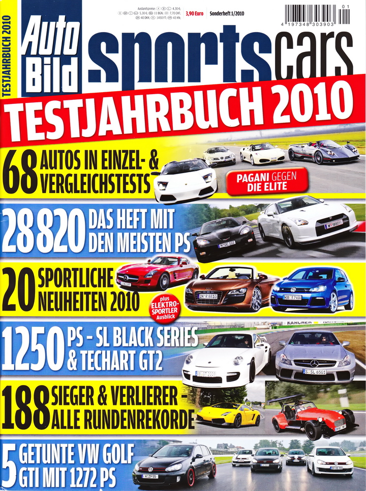 Image of Auto Bild Sportscars - Testjahrbuch - 2010 - cover