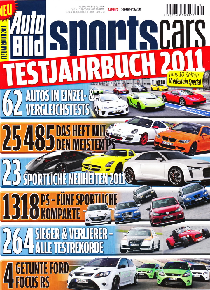 Image of Auto Bild Sportscars - Testjahrbuch - 2011 - cover