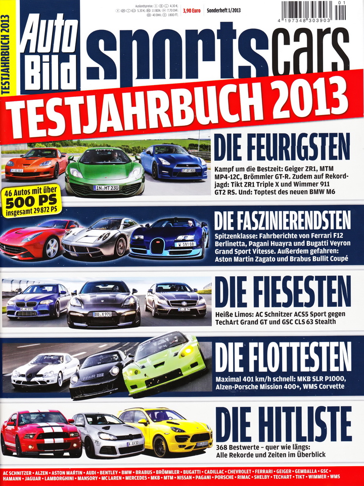 Image of Auto Bild Sportscars - Testjahrbuch - 2013 - cover
