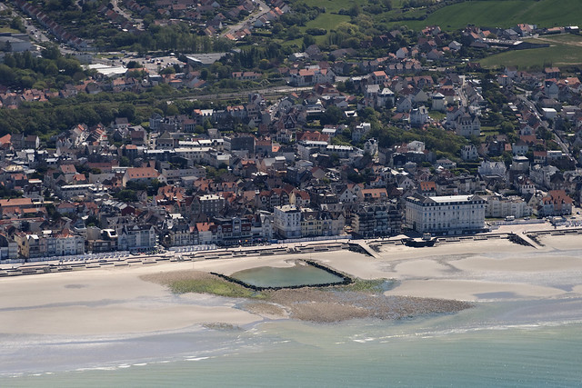 Aerial view of Wimereux on the coast of France