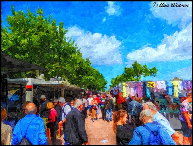 Market Day in Salou, Tarragona, Spain