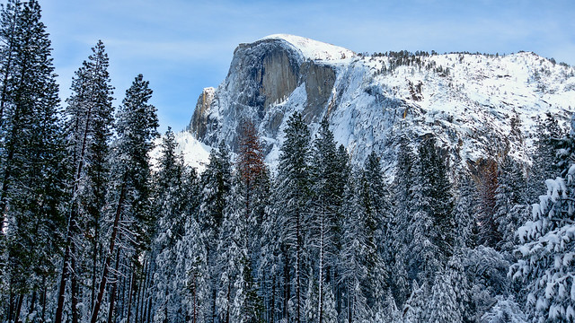 Snowcovered Half Dome - Yosemite in the Winter - Feb 2019