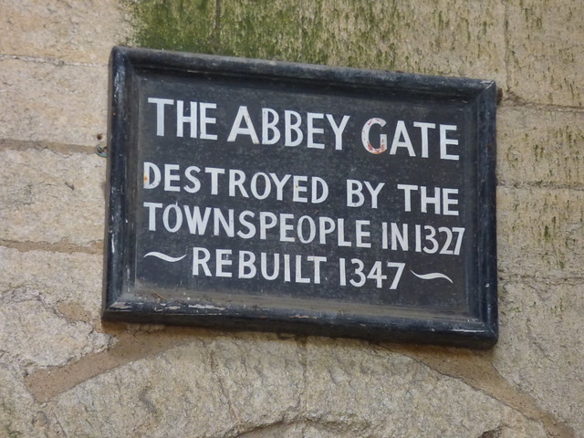 The Abbey Gate - Angel Hill, Bury St Edmunds - plaque