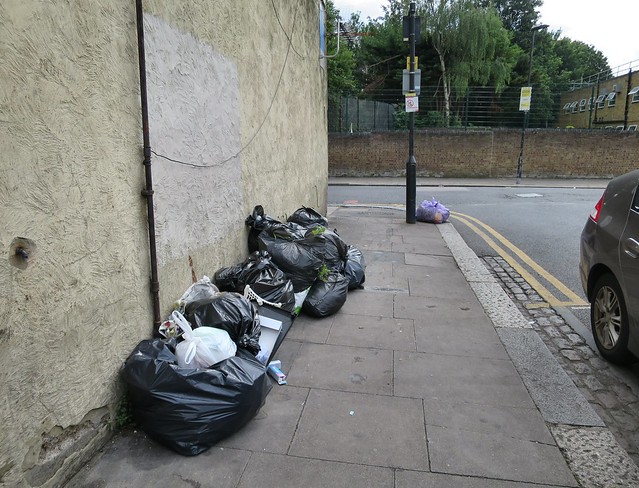 Dumping in Moorefield Road, Tottenham N17 near the junction with St Loys Road