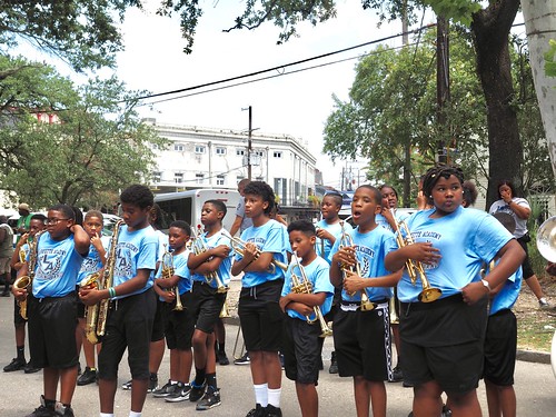 Lafayette Academy Marching Band at Satchmo Summer Fest - 8.3.19. Photo by Michele Goldfarb.