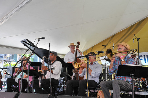 Clive Wilson's New Orleans Serenaders at Satchmo Summer Fest 2019. Photo by Michael E. McAndrew.