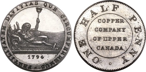 1794 Copper Company of Upper Canada halfpenny token