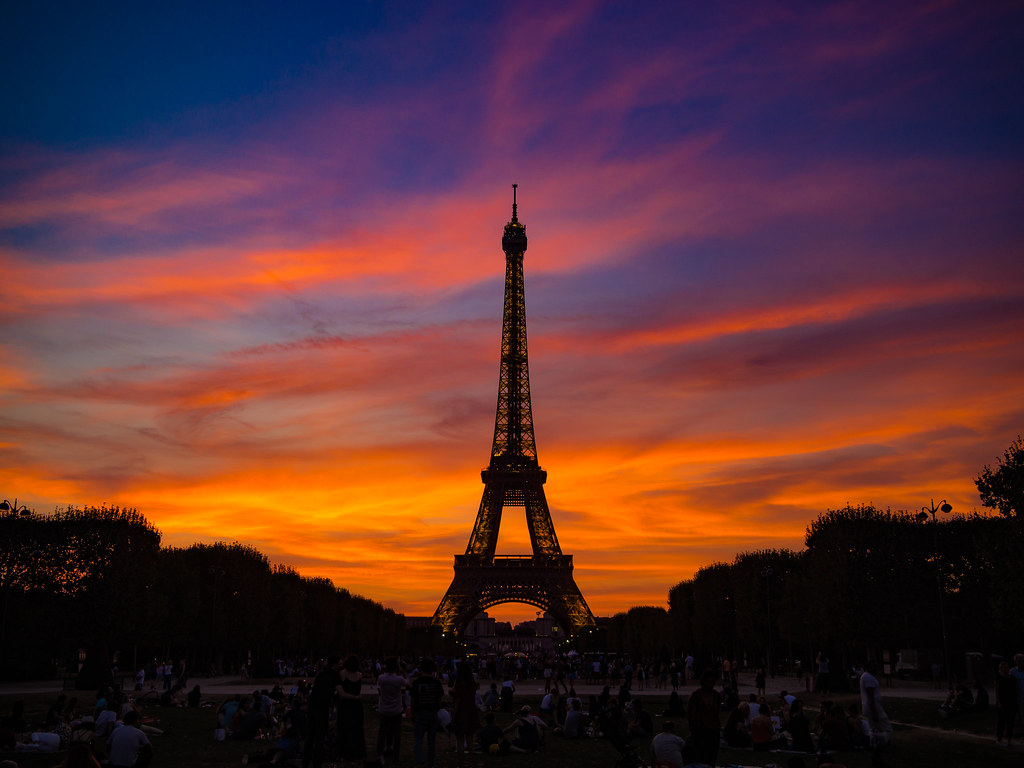 Eiffel Tower Sunset - a photo on Flickriver