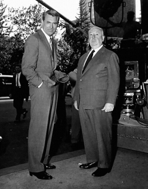 North by Northwest - Backstage - Cary Grant and Alfred Hitchcock