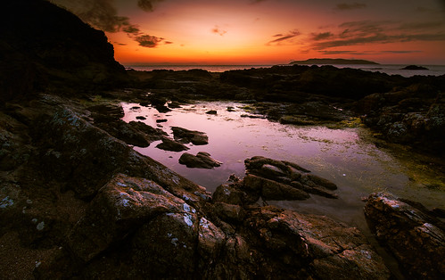 dublin portrane beach rock pool sea dawn sunrise