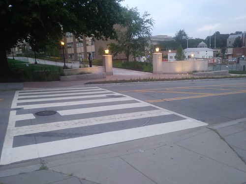 New entryway at Catholic University, connecting to the crosswalk to the Brookland Metrorail Station