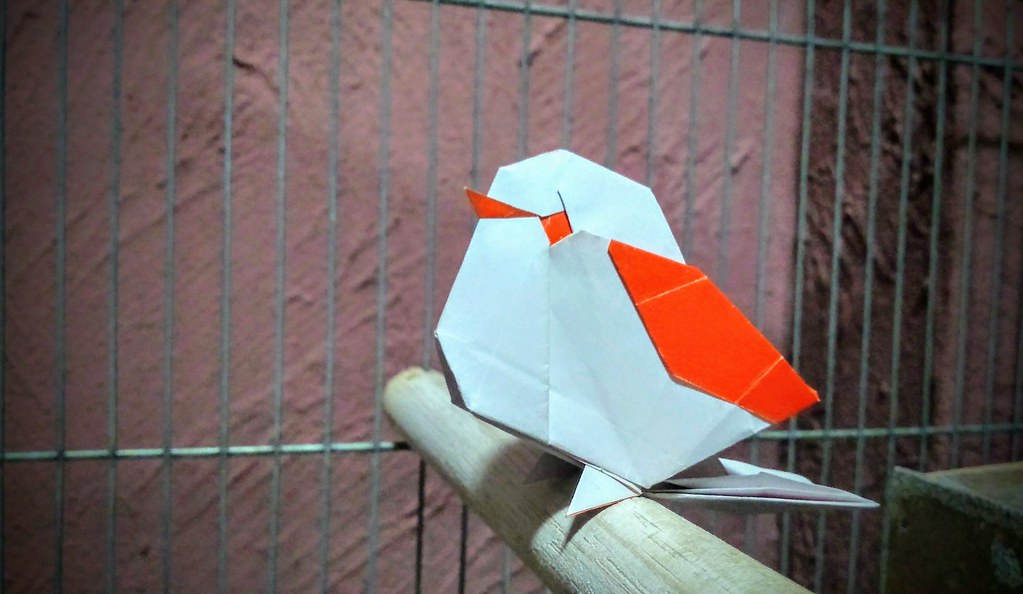 Origami long-tailed tit by kyohei katsuta