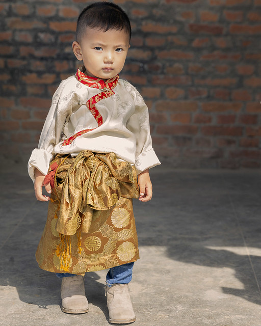 Lhakar Sang (Happy White Wednesday) kid that posing on camera, 6th July 2019