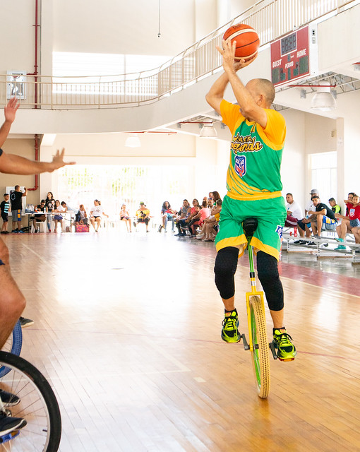Unicycle basketball tournament, third-place game