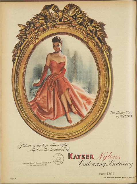 1948 advertisement for Kayser nylons