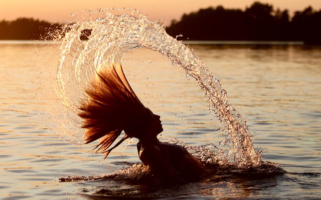 Water and hairs