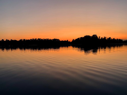 sunset fourth lake moenlakechain rhinelander wisconsin oneida county