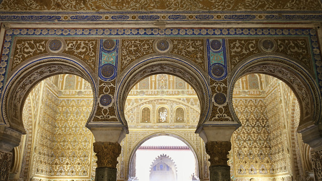Throne room in the Mudejar palace of Pedro the first