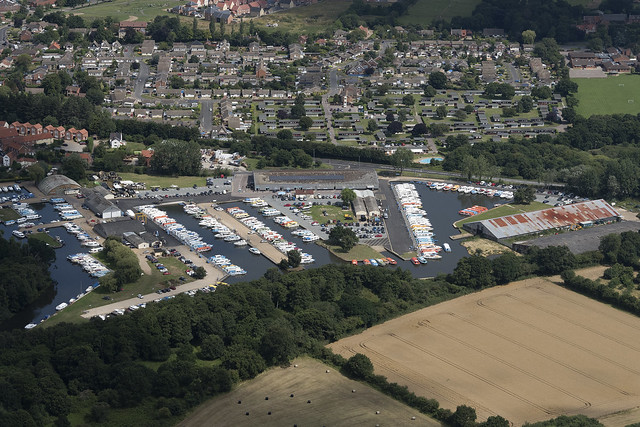 Marina in Stalham - Norfolk aerial image