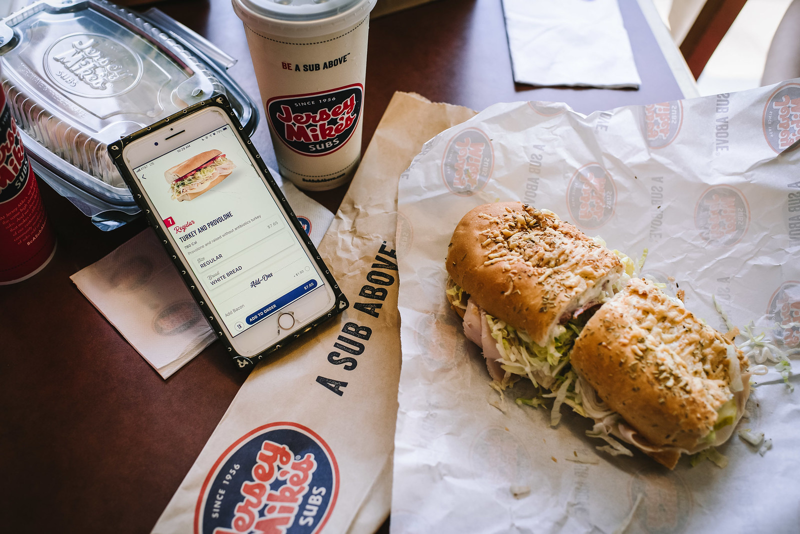 how to earn points using the jersey mike's app
