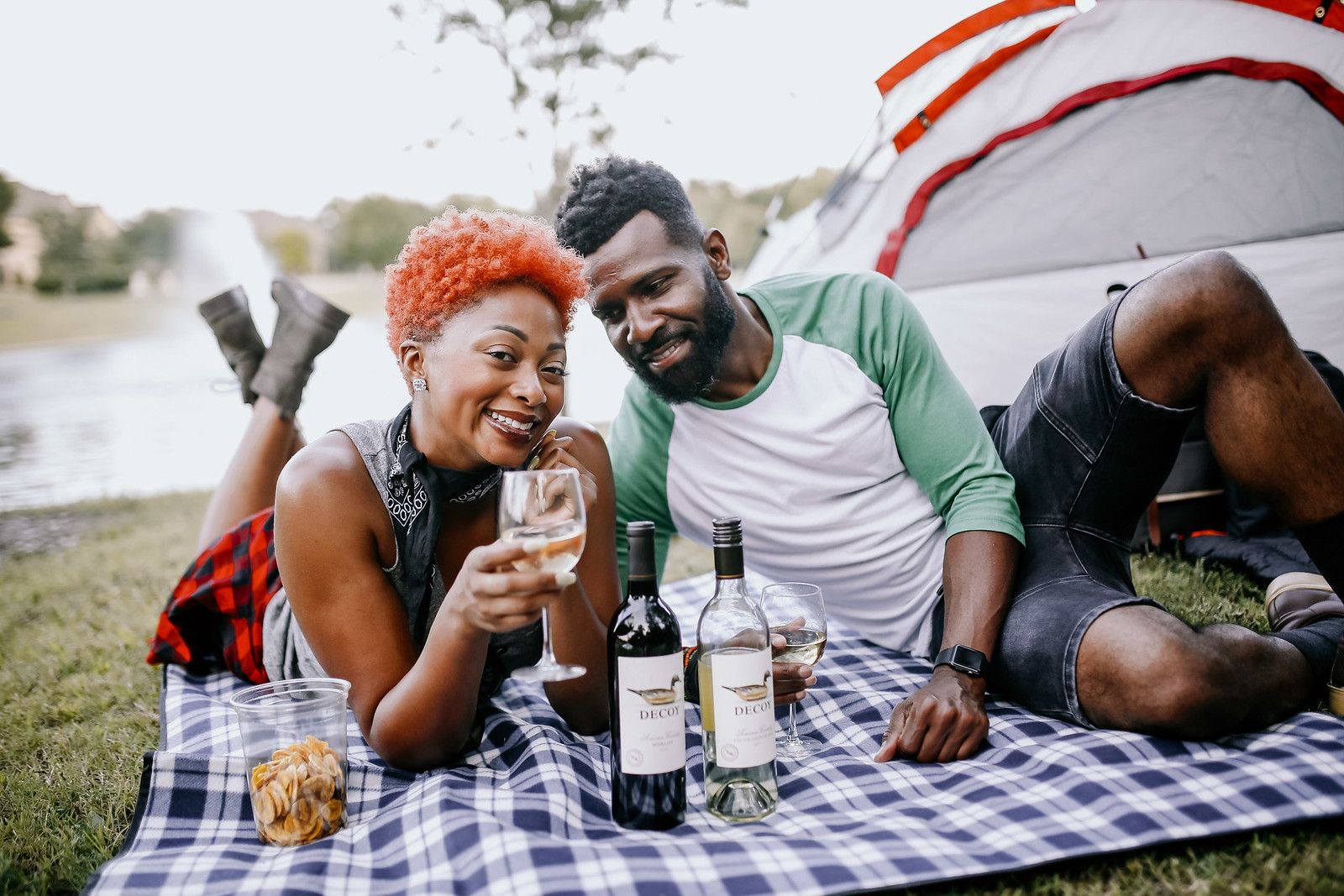 drink decoy wine while camping