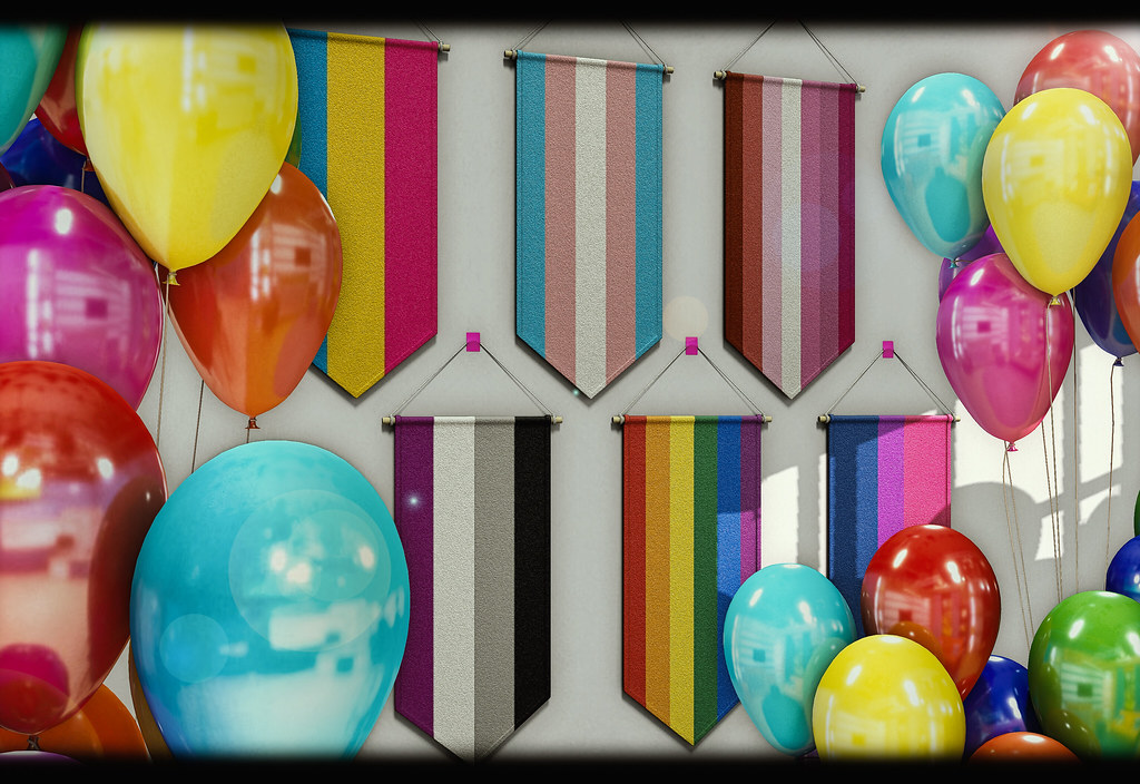 ChiMia - Hanging Pride Flags AND Pride Balloons
