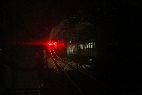 Whampoa bound train passes over the scissors crossover at Ho Man Tin station