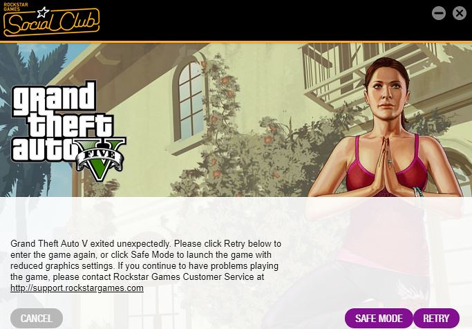 GTA 5 Exited Unexpectedly