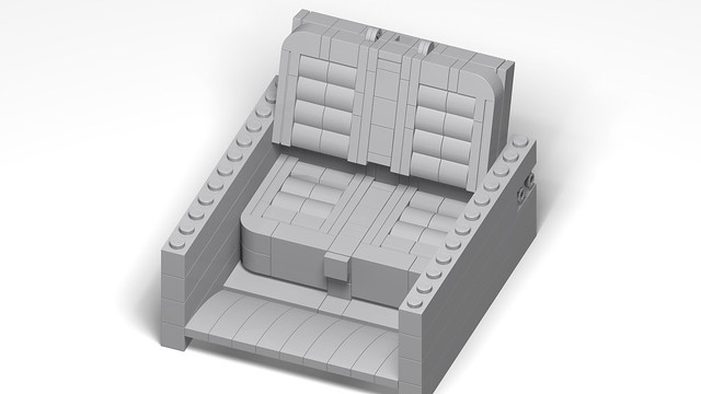 Third-Row Seat Mechanism - Rear Facing (light grey)